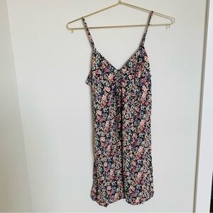 Liv & Lottie Black Multicolored Flower Sun Dress Small